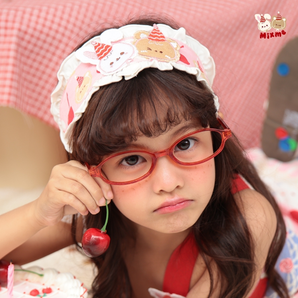 Mix Me ที่คาดผมผ้าผูก ลายขนมเค้ก / กิ๊ฟ หัวใจ หวานๆ น่ารัก ธีม Birthday Party เด็กหญิง เสื้อผ้าเด็ก รุ่น 50535/50536