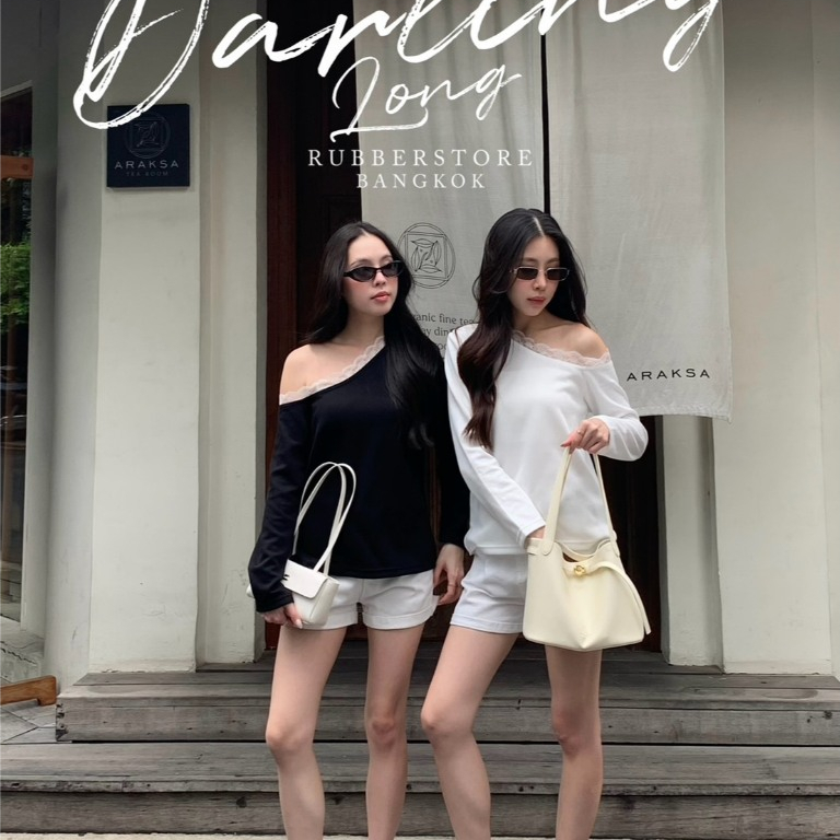 Rubberstore - Darling Long เสื้อปาดไหล่แขนยาว