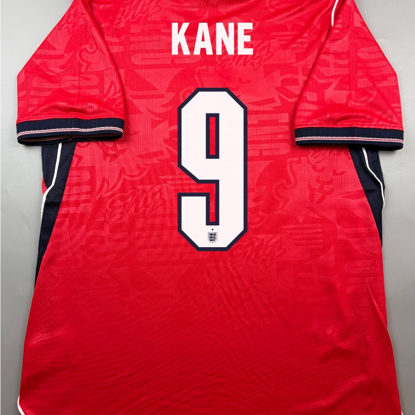sale เสื้อบอล แฟนบอล บอลโลก 2026 ทีมชาติ อังกฤษ เยือน สีแดง 9​ KANE Fan England Away  Cecat