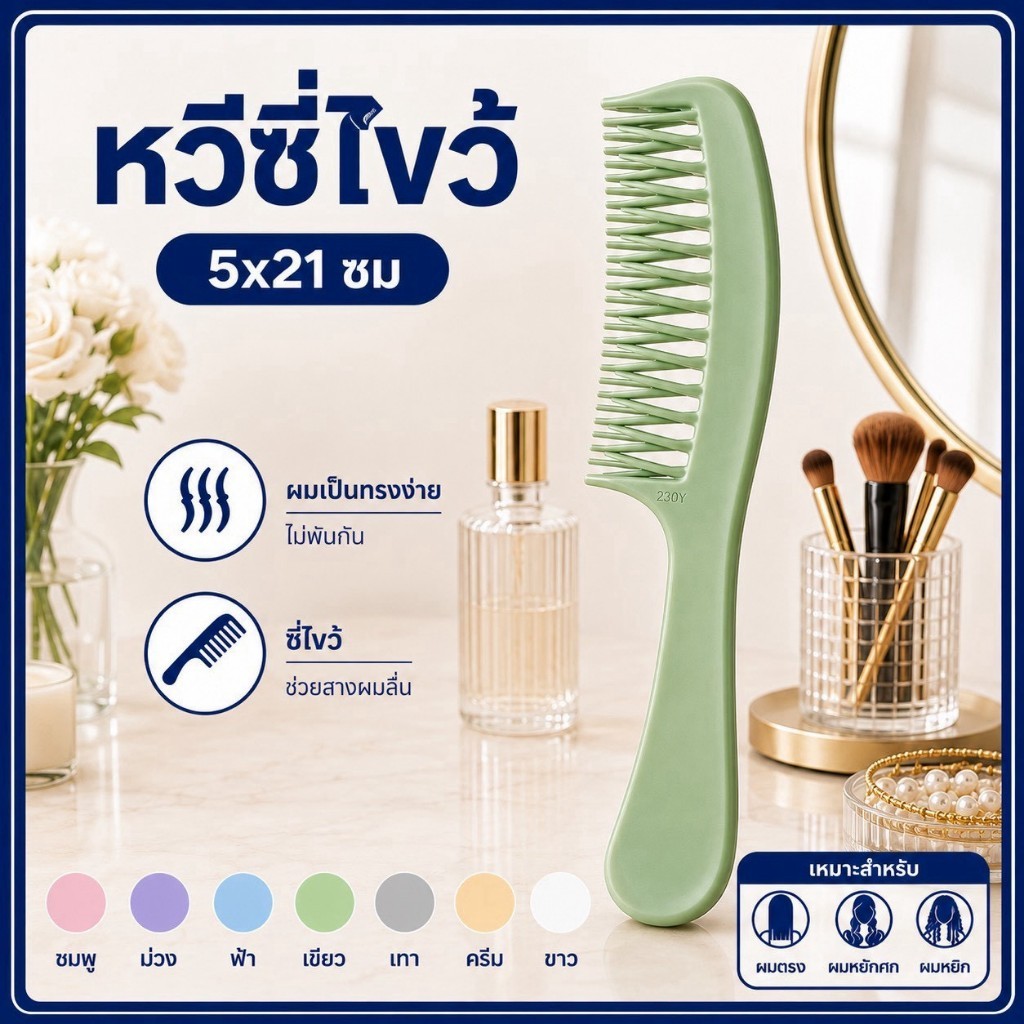 ยกโหล หวีSize L 12ชิ้น หวีอีโต้ใหญ่ หวีพลาสติก แต่งผม รวมรุ่น 230 comb 1-3 จัดแต่งทรงผม ขายส่ง พร้อมส่งในไทย clearance