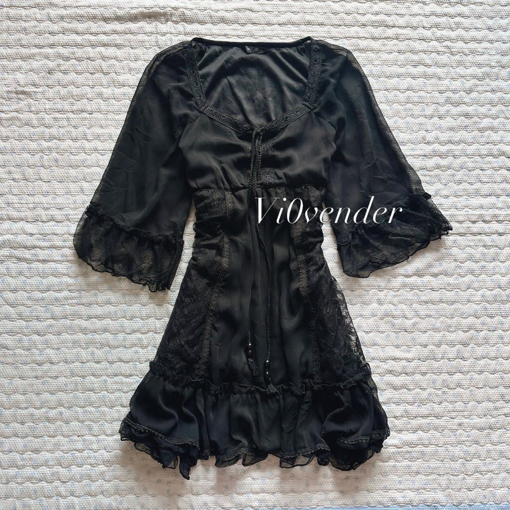 japan dress dark coquette 🐰✨