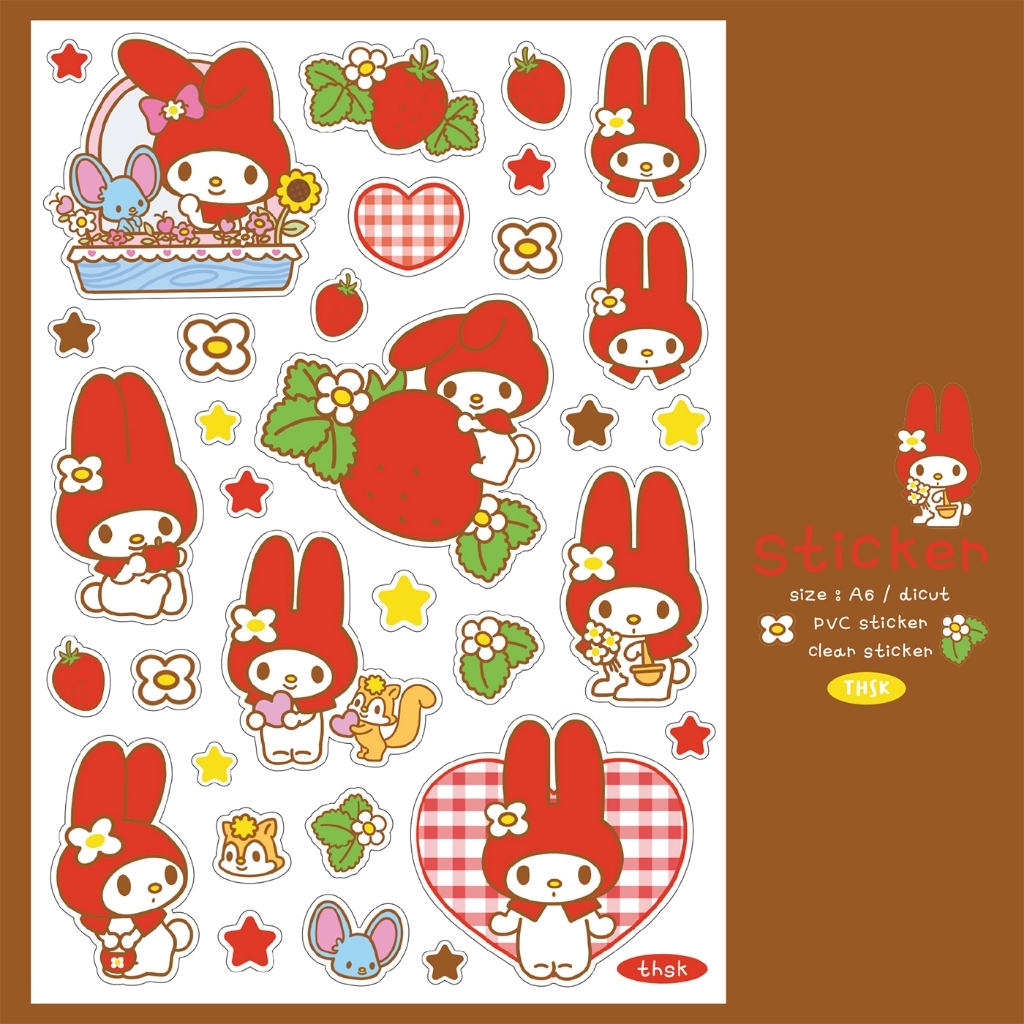 Size A6* My Melody Red hood Sticker สติ๊กเกอร์
