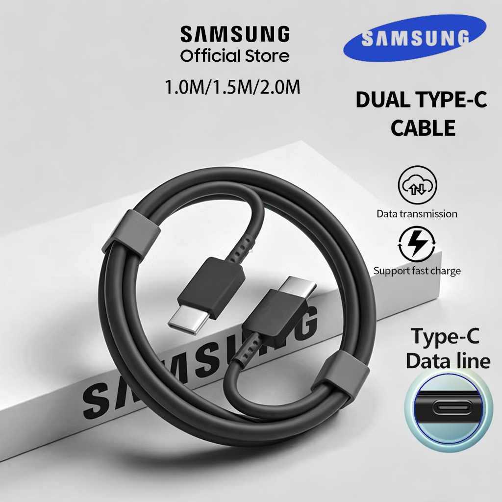 Sumsung cable 5A สายชาร์จ สำหรับ samsung Type C To C 5A 2.0 ยาว 1.0m 1.5m 2.0m เมตร สายชาร์จซัมซุง t