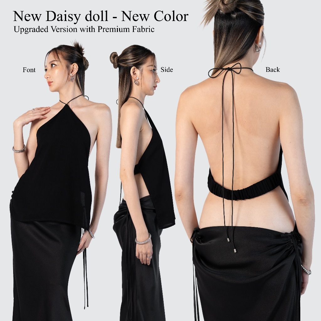 95lady • New Daisy doll เสื้อผูกคอสม๊อคหลัง