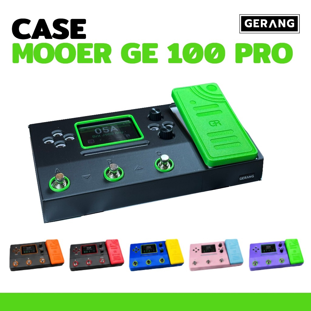 ✅ เคส MOOER GE100 Pro | เคสเอฟเฟคกีตาร์ 3D Print ป้องกันเครื่อง เลือกสีได้ | GERANG