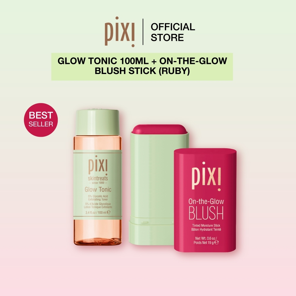 [Best Seller Set] Pixi Glow Tonic 100ml + On-the-Glow Blush Stick เซ็ต โทนเนอร์ โกลว โทนิค ผัดเซลล์ผิว + บลัช เนื้อบาล์ม