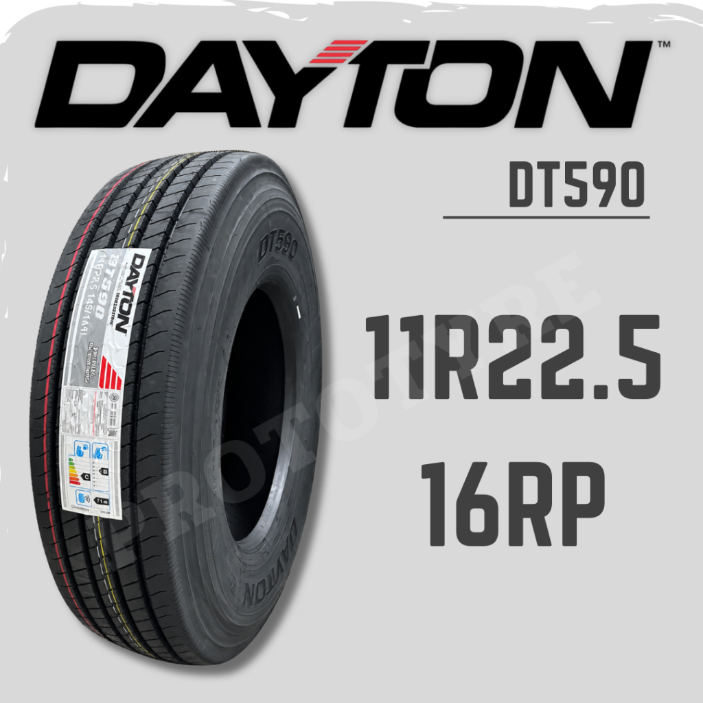 ยางรถบรรทุกสิบล้อ เรเดียล 11R22.5 16PR ยี่ห้อ DAYTON รุ่น DT590