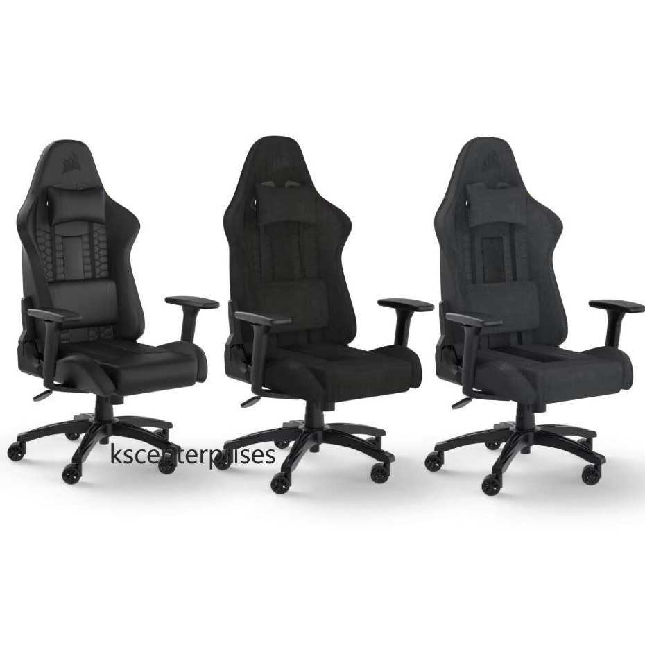 GAMING CHAIR Corsair TC100 TC80 Relaxed Gaming Chair, One Size, Black เก้าอี้ เก้าอี้เกมมิ่ง