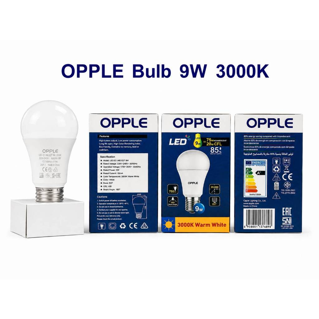 สุดคุ้ม LED-E1-A60-E27-9W (3แถม1)