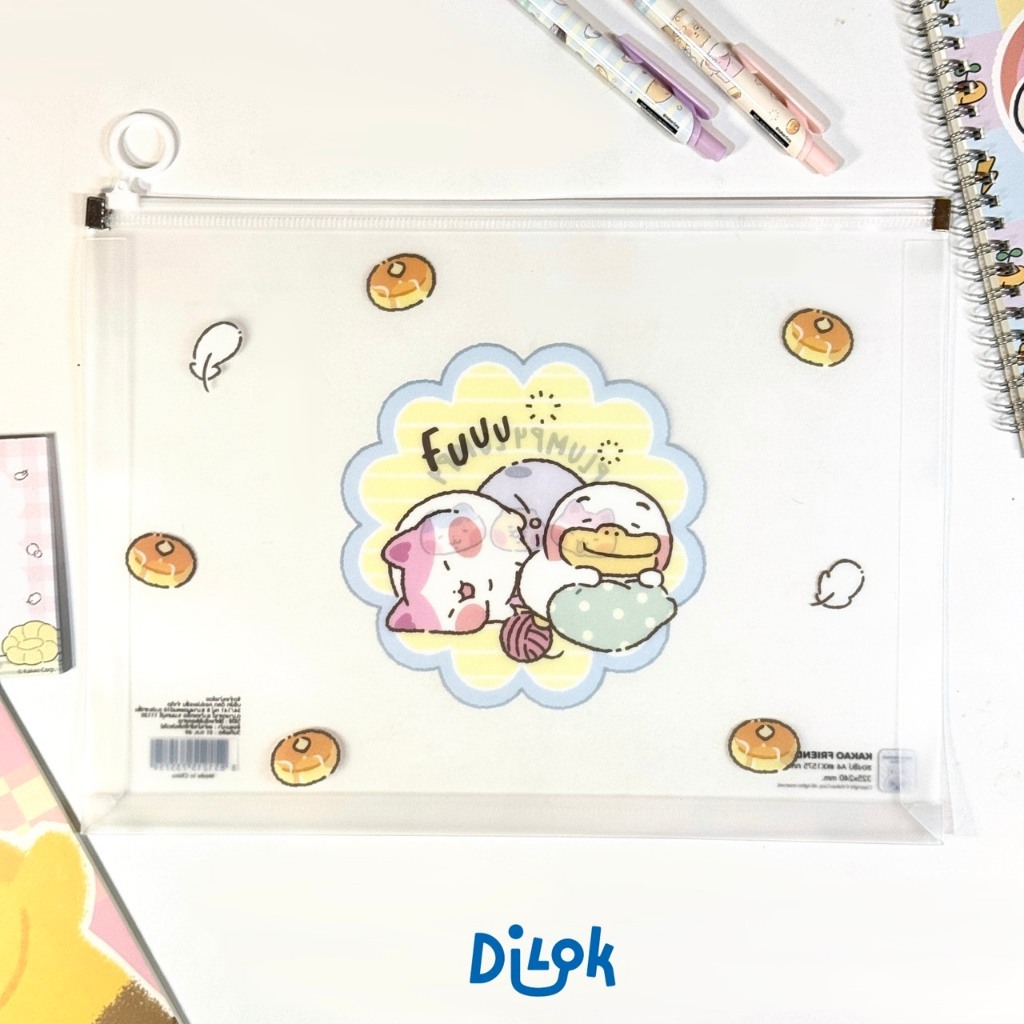 KAKAO FRIENDS ظرف A4 بسحاب PVC شفاف — صورة 4
