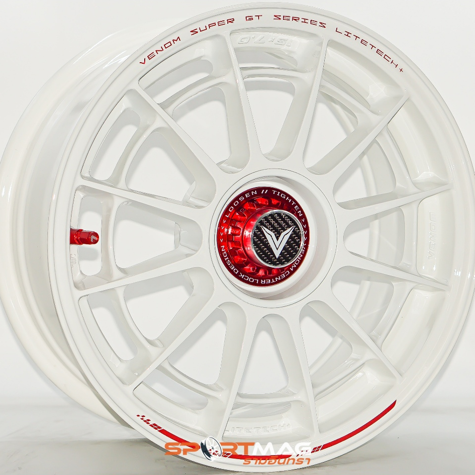 ล้อแม็ก Lenso VNN Venom Litetech+ FlowForming ขอบ15นิ้ว กว้าง7นิ้ว 4รู100 Offset35 สีขาว (ราคา4วง)