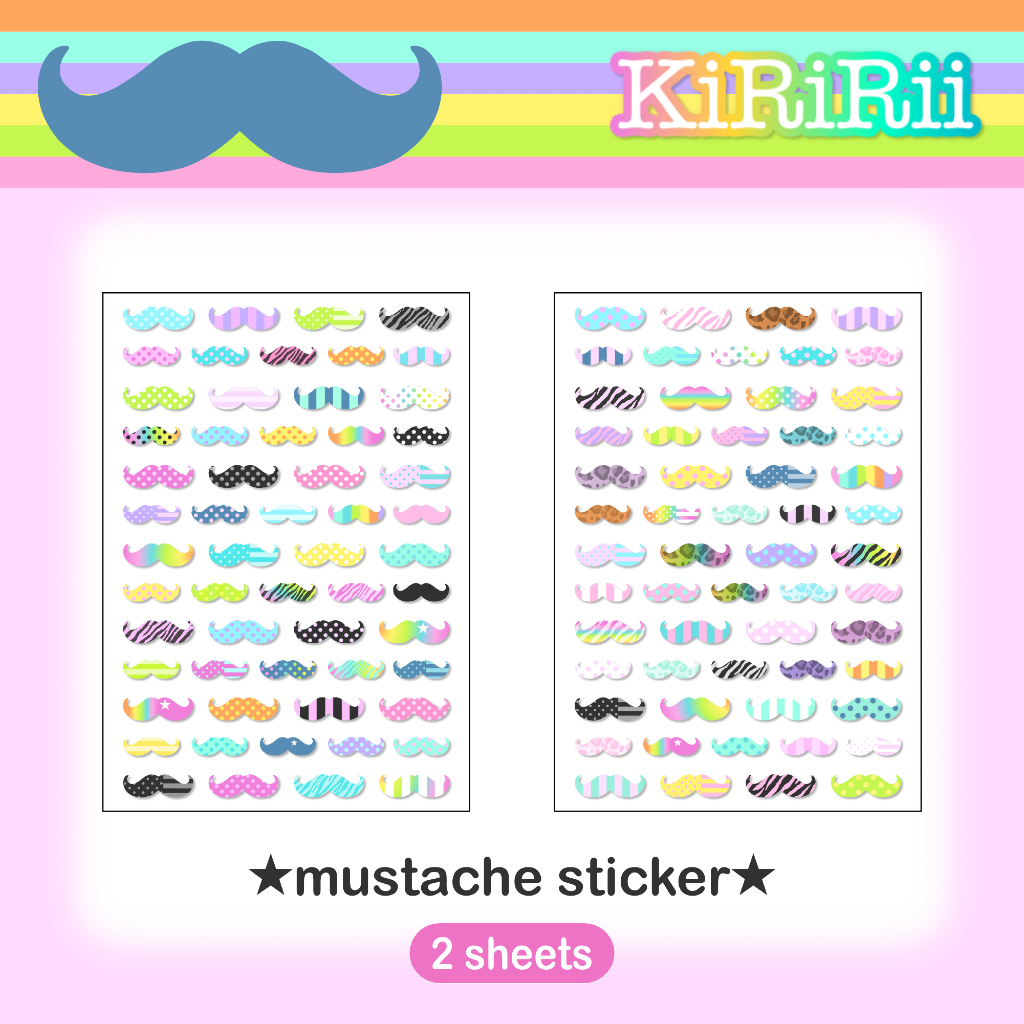 [KiRiRii] Mustache sticker set