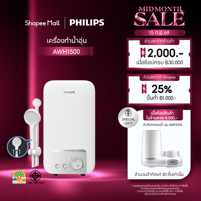 Philips Water AWH1500 เครื่องทำน้ำอุ่น