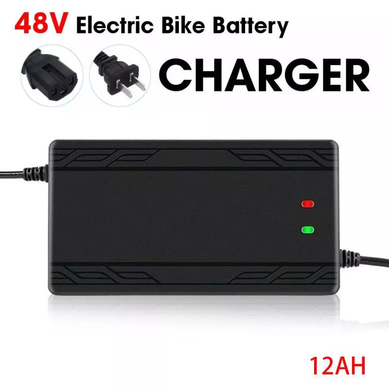 PINNSHENG เครื่องขาร์จแบตลิเธียม Adapter 48V12AH/48V20AH เครื่องชาร์จจักรยานไฟฟ้า สำหรับ มีพัดลม ชาร