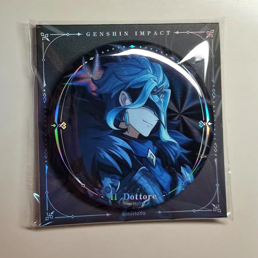 (พร้อมส่ง)เข็มกลัด Dottore Fatui/moon boss Genshin badge pin