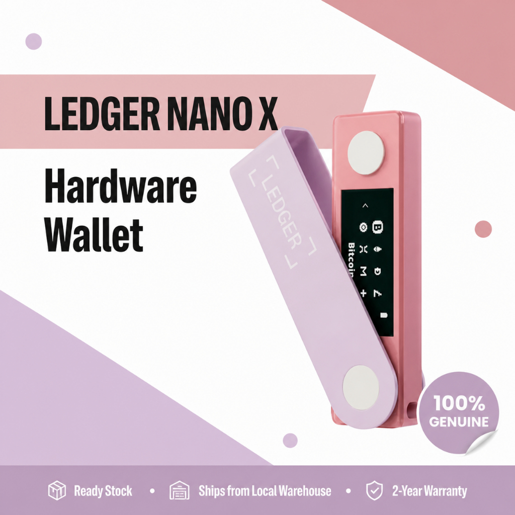 Ledger Nano X Hardware Wallet 100% Genuine 2-Year Warranty 15,000+ Coins & NFT Bluetooth 5.0 USB-C