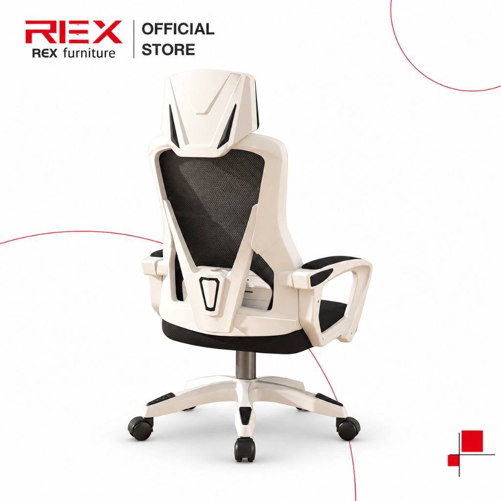 REX เก้าอี้คอมพิวเตอร์ เก้าอี้สำนักงานที่บ้าน เก้าอี้ที่เหมาะกับการทำงาน เก้าอี้ล้อเลื่อนนั่งสบาย