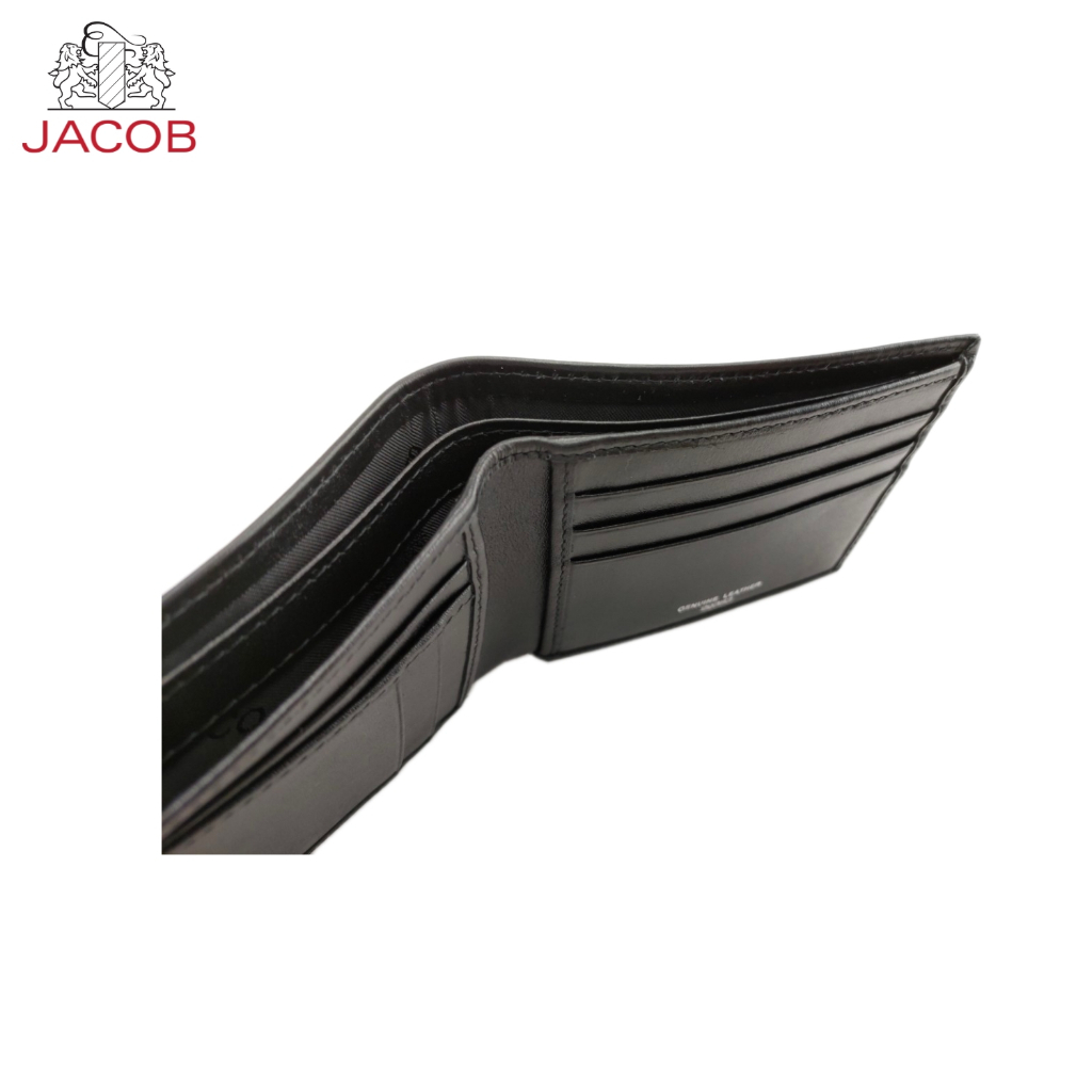 JACOB محفظة رجالية جلد أسود 22383 — صورة 5
