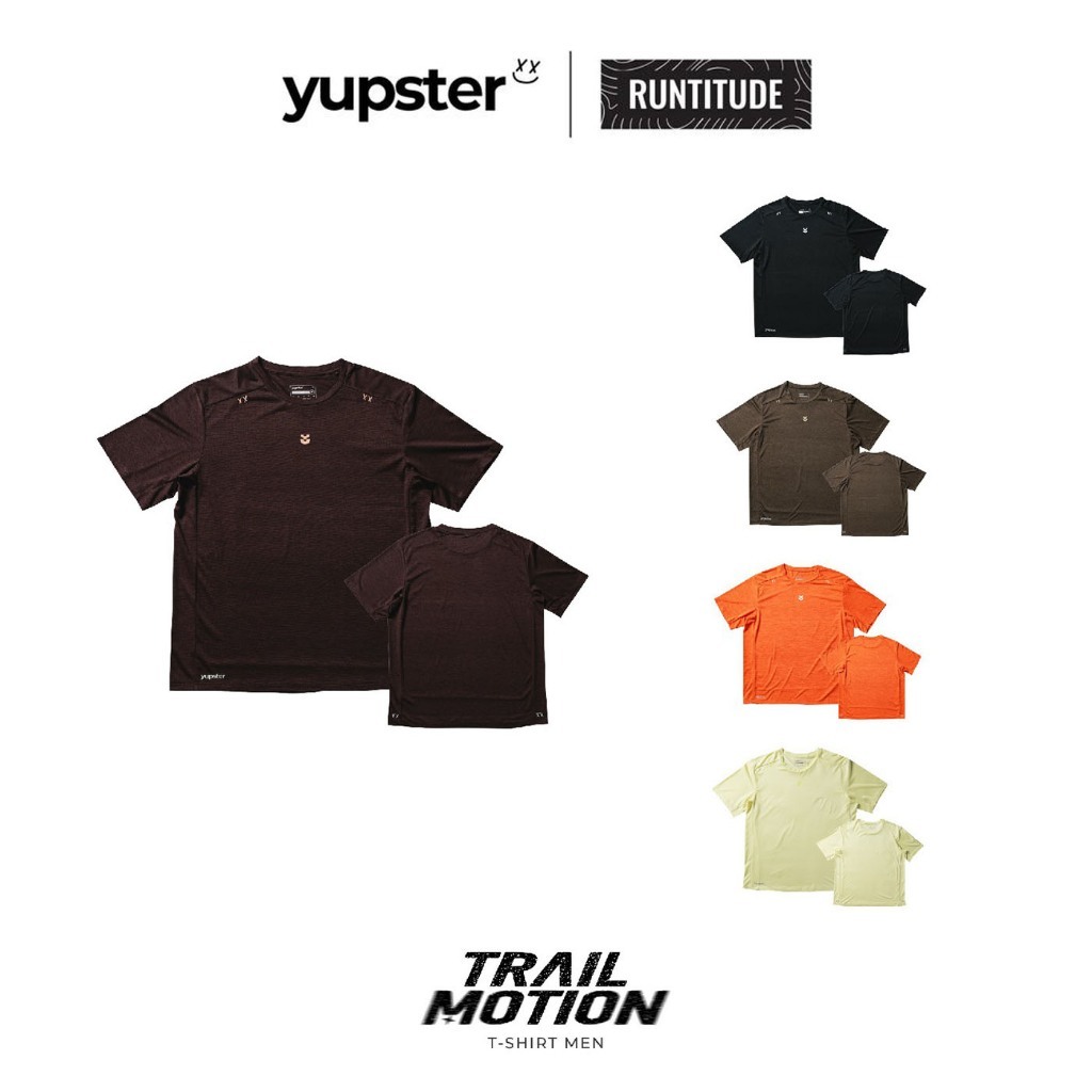 YUPSTER เสื้อวิ่งแขนสั้น ผู้ชาย รุ่น [ Trail Motion ] Men Running T-Shirt ผ้าเบา แห้งไว