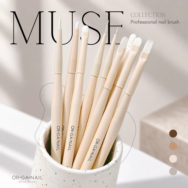 แปรงเพ้นท์ ORGANAIL nail brush MUSE collection พู่กันเพ้นท์เล็บ