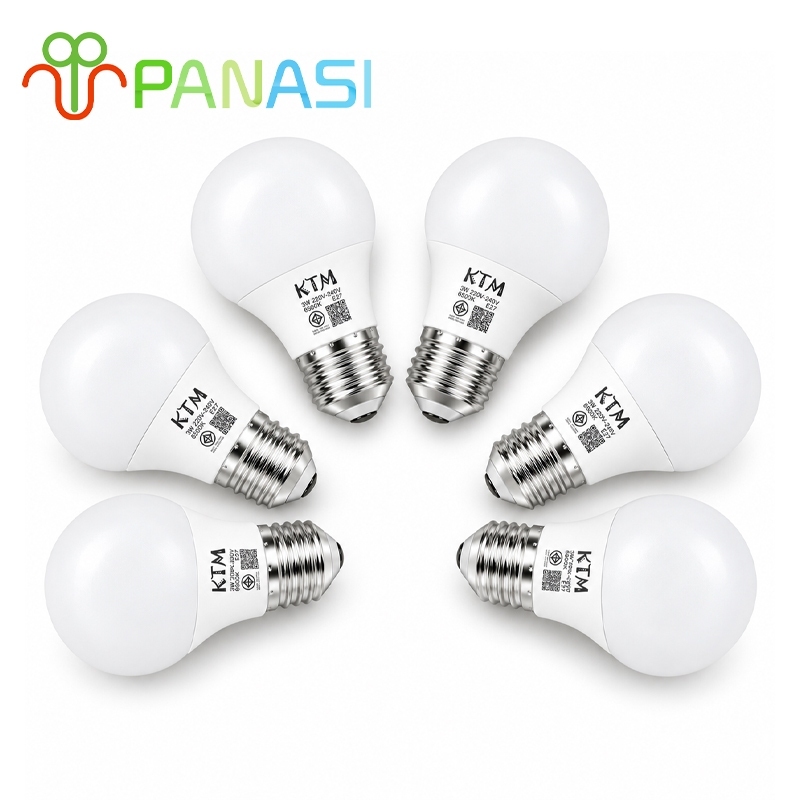 Panasi หลอดไฟ LED ทรงกลมแสงสีขาว E27 หลอดไฟ 3W/5W/7W/9W/12W/15W/18W/21W/25W ระยะเวลาการรับประกัน 24 เดือน