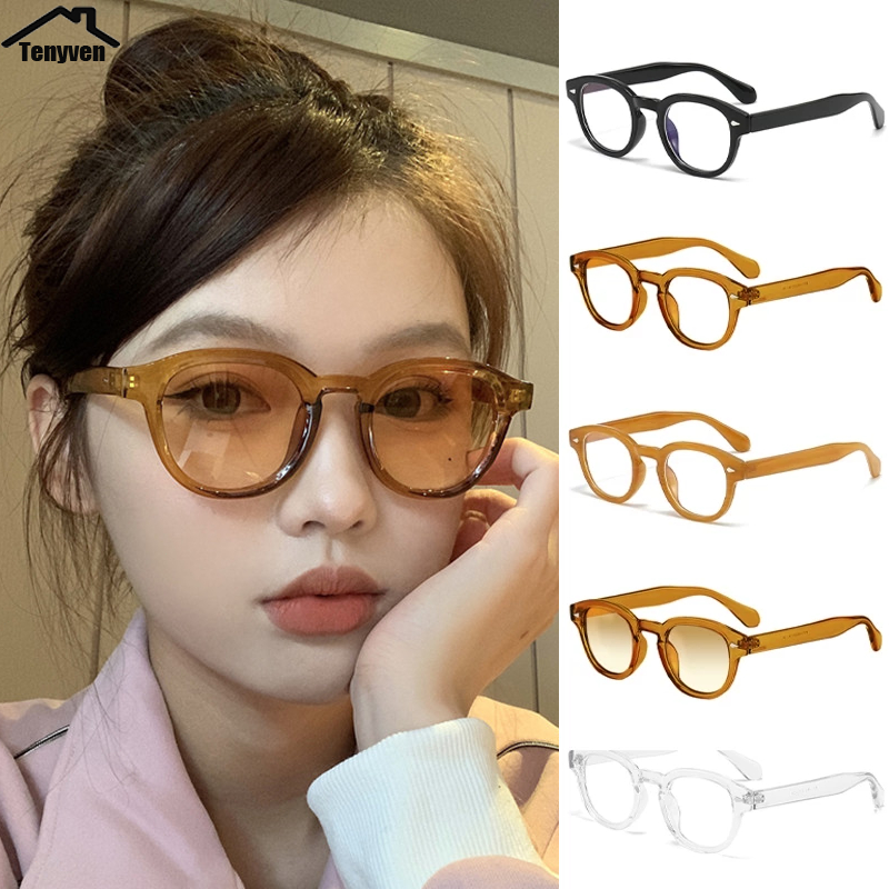 【COD】-⚡แว่นตากันแดด UV400 ทรงกลม สไตล์วินเทจ แฟชั่นเรโทร สําหรับผู้หญิง และผู้ชาย-tenyven