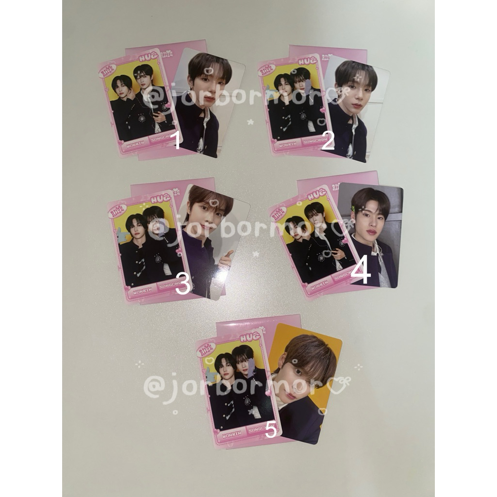 trading card riize hug (unit sungchan wonbin)