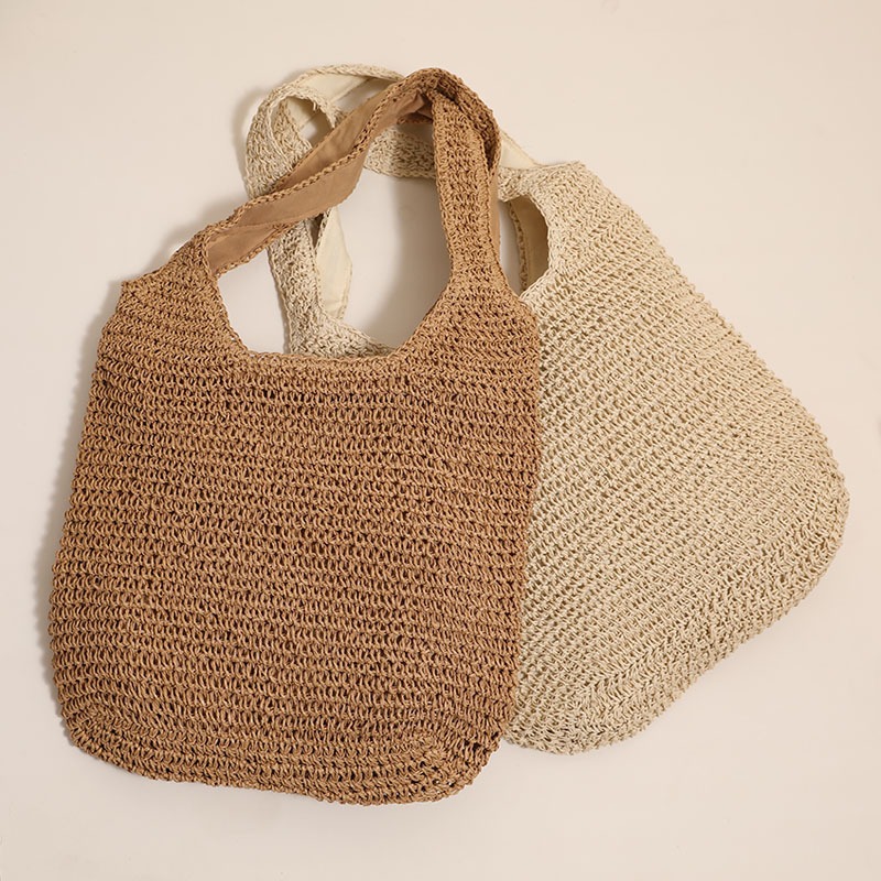 กระเป๋าสาน Polo bag แบบสะพายข้าง ไซด์ใหญ่ (A75)