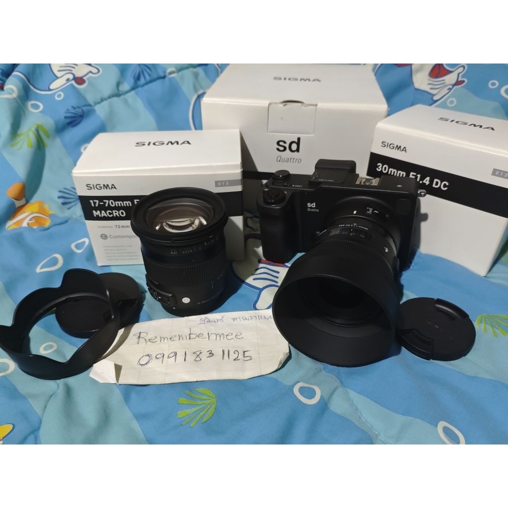 ขายกล้อง Sigma SD Quattro + Sigma 17-70mm f2.8-4 + Sigma 30mm f1.4 ขาย 45,678 บาท สามารถนัดรับได้ที่