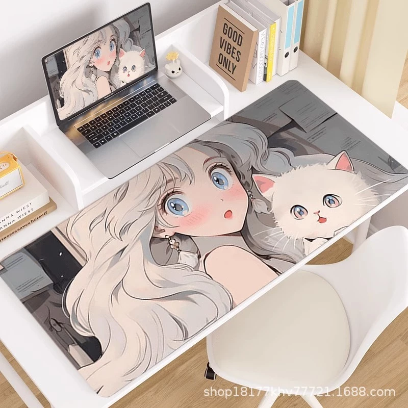 แผ่นรองเมาส์ขนาดใหญ่ ลายการ์ตูนอนิเมะ 800*300mm ผู้หญิงน่ารักๆ Yourname พร้อมส่งจากไทย