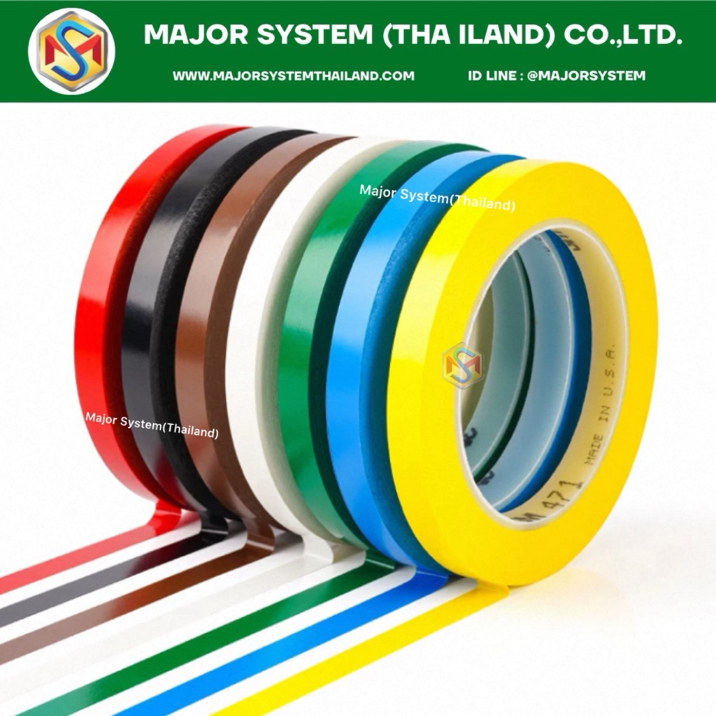 3M 471 เทปพ่นสี เทปมาสก์พ่นสี เทปงานพ่นสีที่ต้องการเส้นขอบคมเรียบ 471 เทปไวนิล