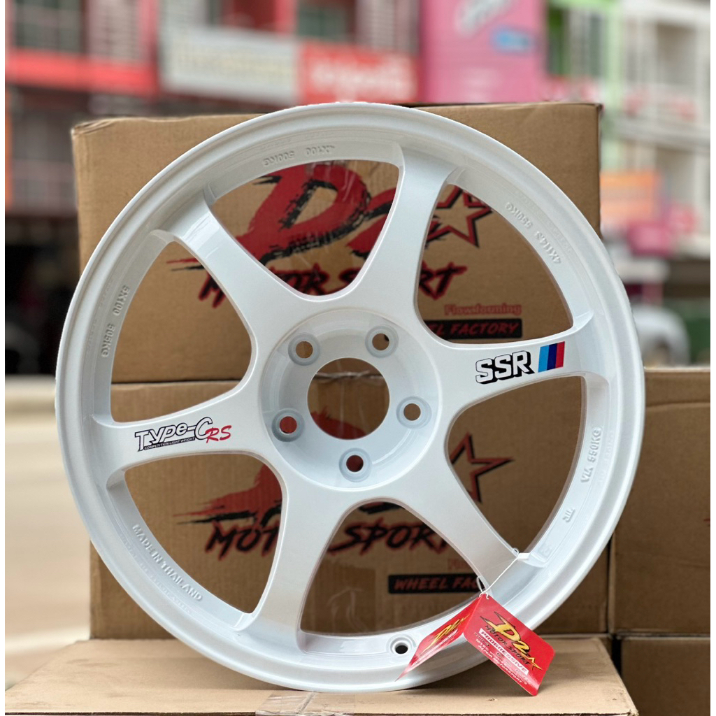 SSR_D2_Motorsport_สีขาว_ขอบ 18“_8.5“_ inset32_ล้อรับประกัน 1 ปี เคลมทุกกรณี (1ชุด=4วง) แถมฟรีจุ๊บยาง