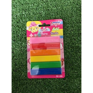 ดินน้ำมันไร้สารพิษ เนื้อนิ่ม ปั้นง่ายสีสวย กลิ่นหอม 1 ชิ้น 6 สี