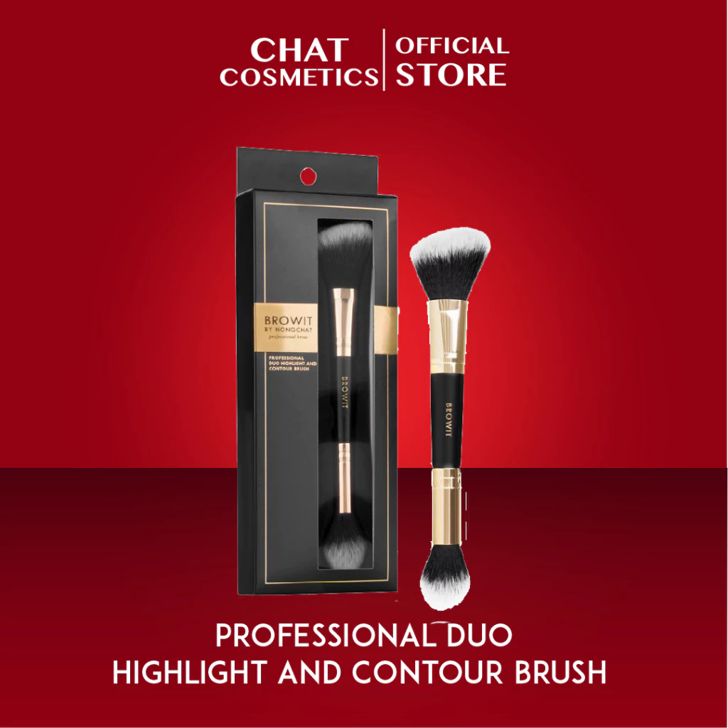 บราวอิท บาย น้องฉัตร แปรงไฮไลท์และคอนทัวร์ Browit Professional Duo Brush
