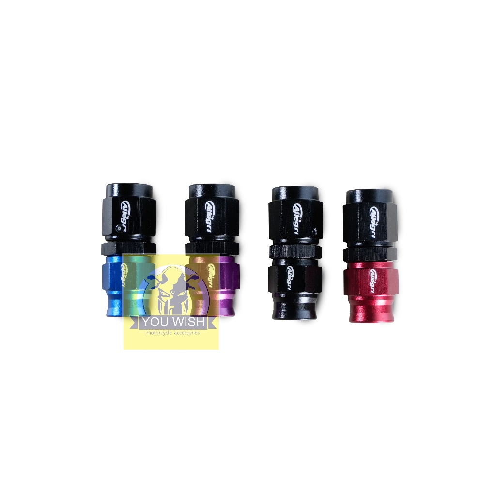 ข้อต่อสายเบรกตรง Allegri Aluminum ผู้-เมีย เกลียว M10×1.00 (เกลียวละเอียด) Straight hose ends