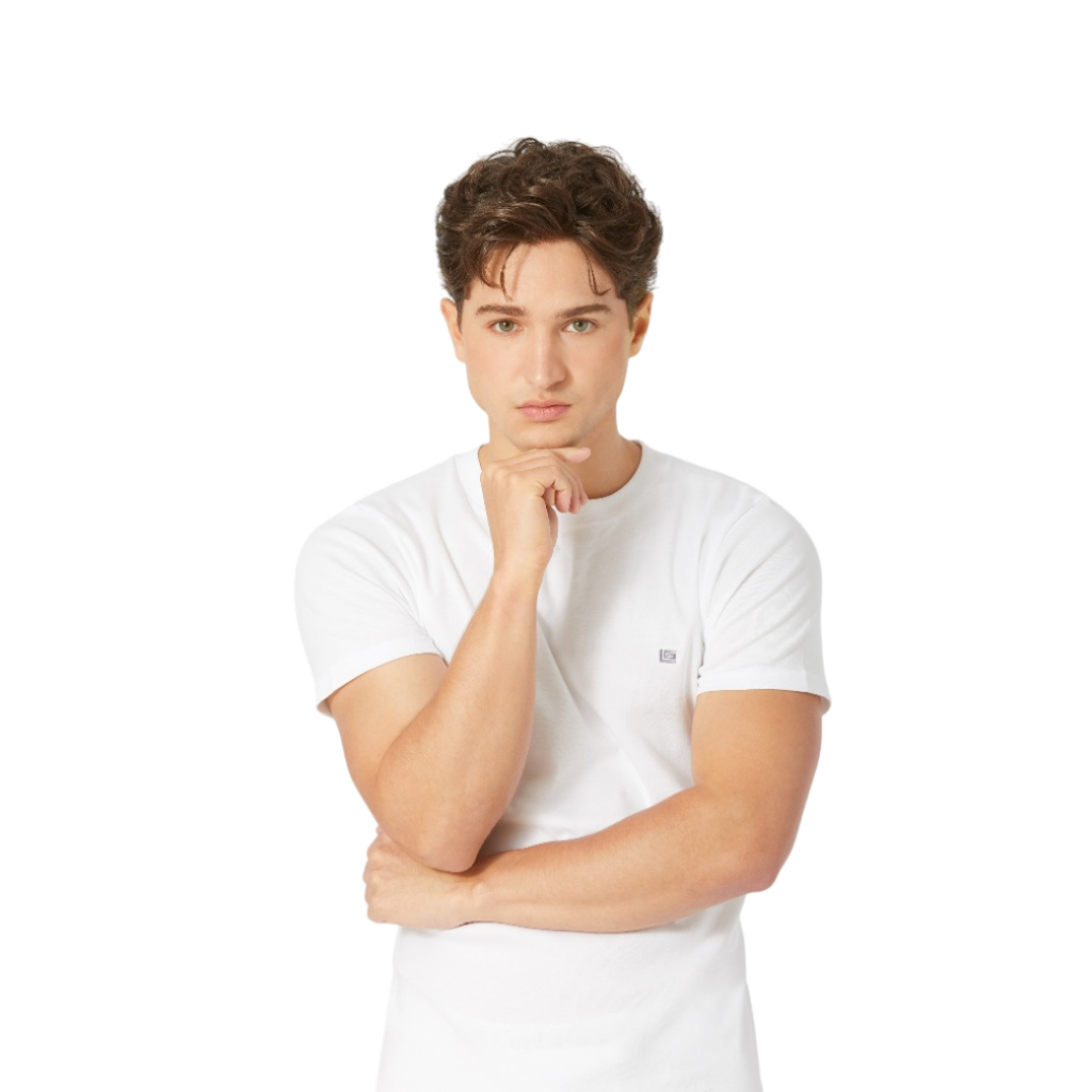 Guy Laroche เสื้อ T-Shirt ผ้า 100% Cotton คอกลมเนื้อแน่นนุ่มสบาย รุ่น JVU2401R6