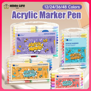ปากกามาร์กเกอร์อะคริลิค ปากกาอะคริลิค 12/24/36/48/60/80สี สา…