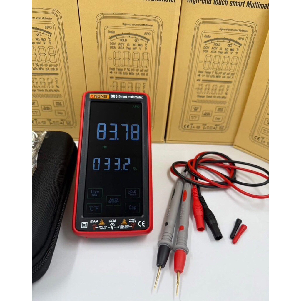 Aneng 683 ดิจิตอลมัลติมิเตอร์  สีแดง