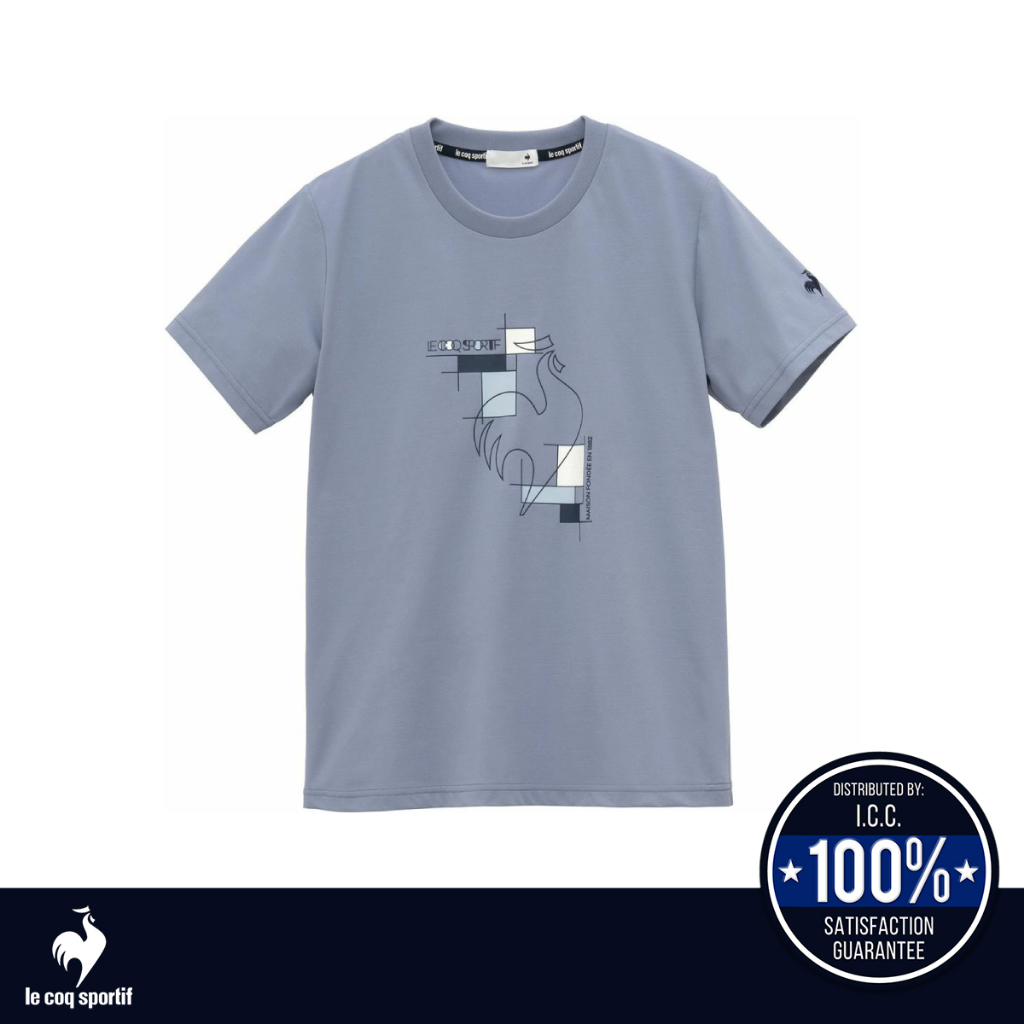 Le Coq Sportif เสื้อยืดแขนสั้น Helanca Sunscreen NIR  (ลำลอง,ออกกำลังกาย,กันแดด,แห้งเร็ว,T-shirt)