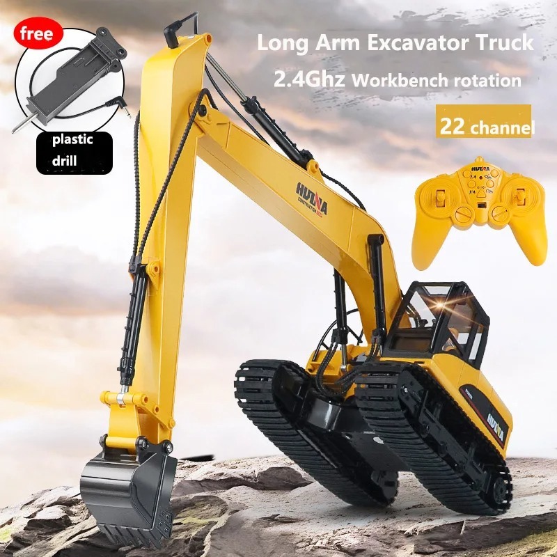 รถแม็คโครบูมยาวบังคับ HUINA 651 1:14 Long-Reach Excavator 2.4GHz