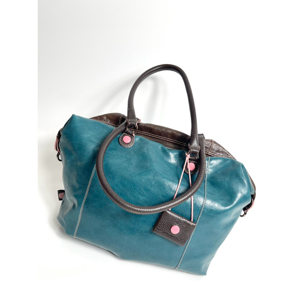 (used) :: B by brera italy มือ1 10k+ หนังแท้ 2สี ใบใหญ่ ปรับทรงได้ หนังสวยมาก อะไหล่ปั้มแบรนด์ทุกจุด