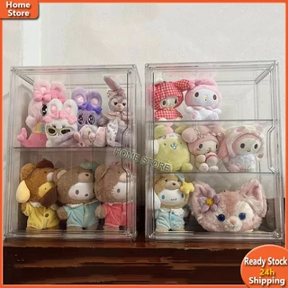 2ชั้น ตู้เก็บของกันฝุ่น ตู้โมเดล ตู้โชว์ตุ๊กตา อะคริลิกคุณภาพสูง โปร่งใสสูง ประตูแม่เหล็ก