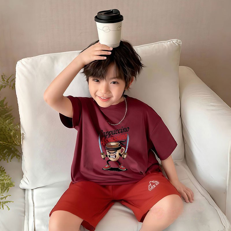 2-12 ปี เสื้อยืดแขนสั้น คอกลม ผ้าฝ้าย สไตล์ฤดูร้อน นื้อผ้าดี สำหรับเด็ก - รูปที่ 7