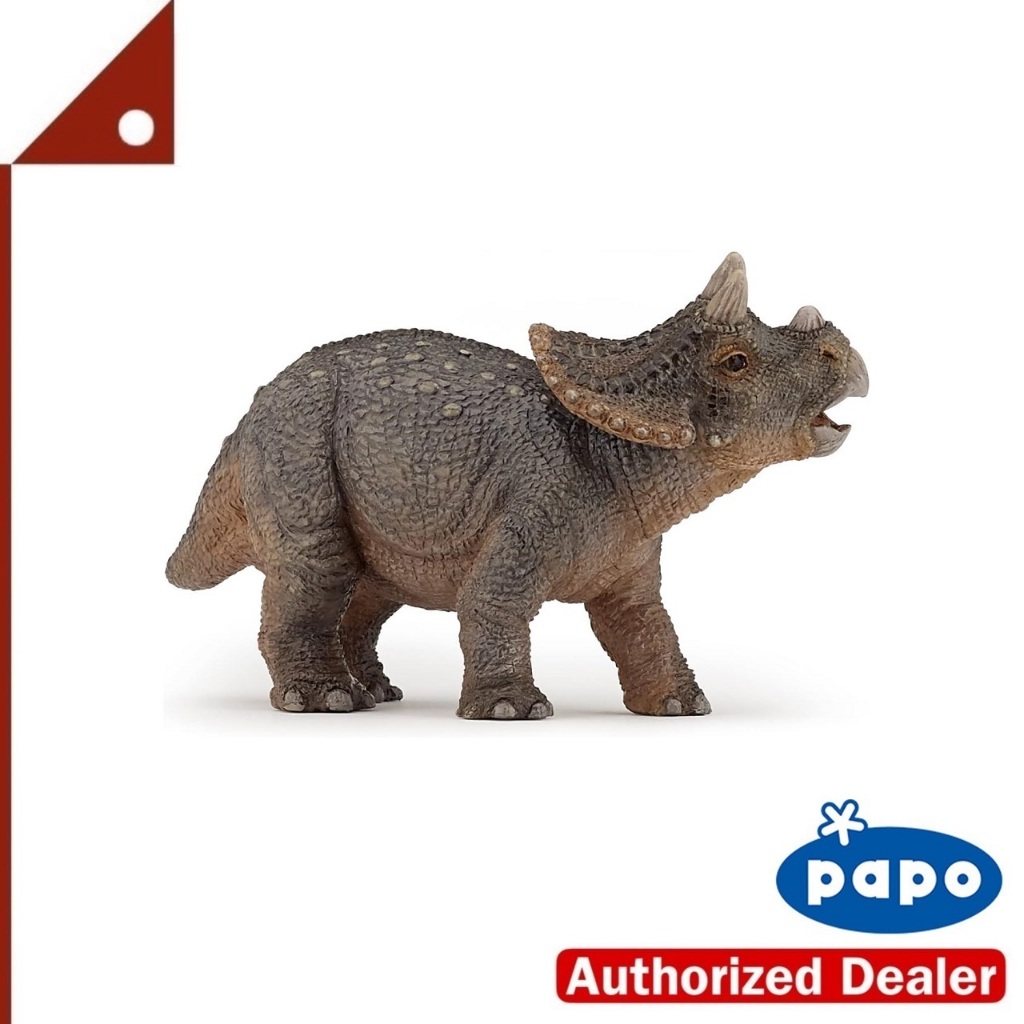 Papo : PPO55036* โมเดลไดโนเสาร์ ลูกไทรเซราทอปส์ Young Triceratops