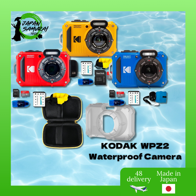 KODAK PIXPRO WPZ2 Waterproof Digital Camera Bundle with Accessories- Direct from Japan