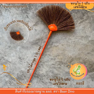 OTOP ไม้กวาดหยากไย่ เส้นตาล ปรับ 2 ระดับ ไม้กวาด (คละสี) มีขายเฉพาะหัว ไม้กวาดหยืดหดได้ 2 ปรับ บ้านไดโน