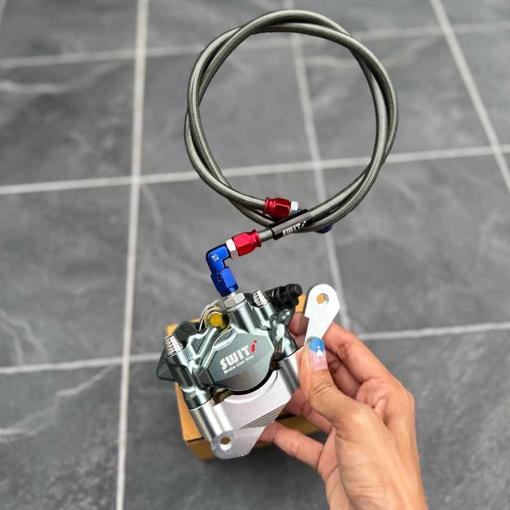 🛵🛵 ปั้มเต่า Swit+ขาจับปั้ม+สายเบรคSwit ครบชุด🔥แถมฟรี น็อตเลสยึดปั้ม 2 ตัว🔥