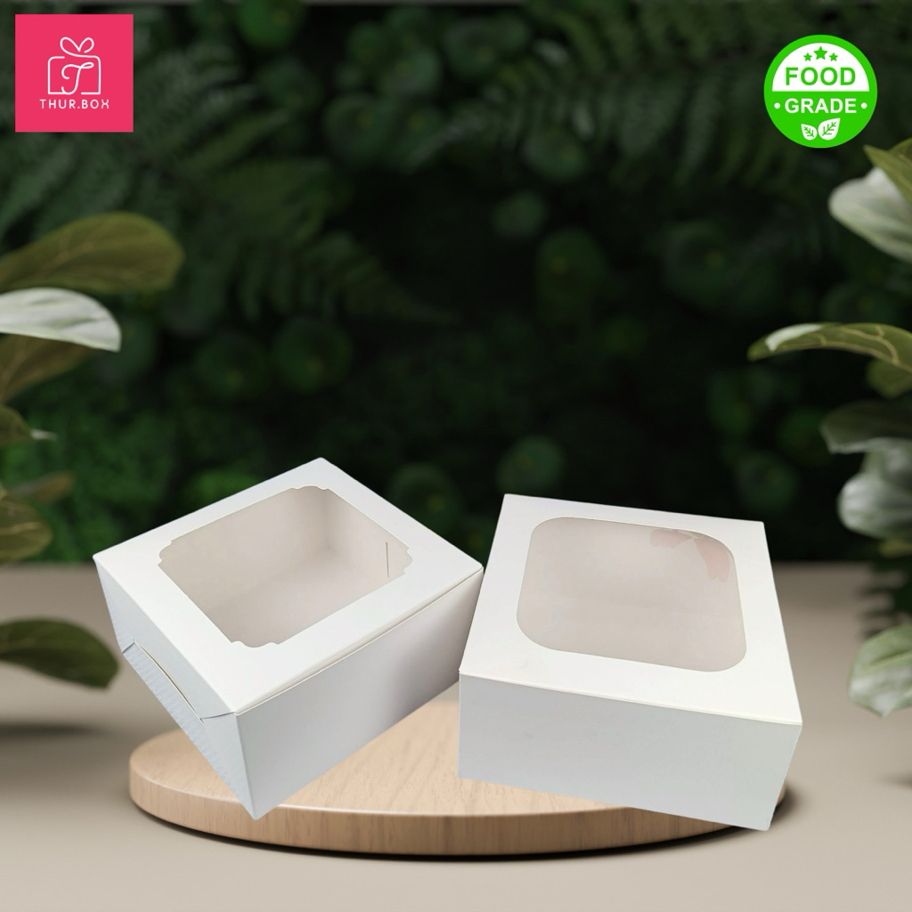 กล่องเค้ก 1 ปอนด์ สีขาว food grade(10 ใบ/แพ็ค) รูปที่ 8