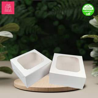 กล่องเค้ก 1 ปอนด์ สีขาว food grade(10 ใบ/แพ็ค)