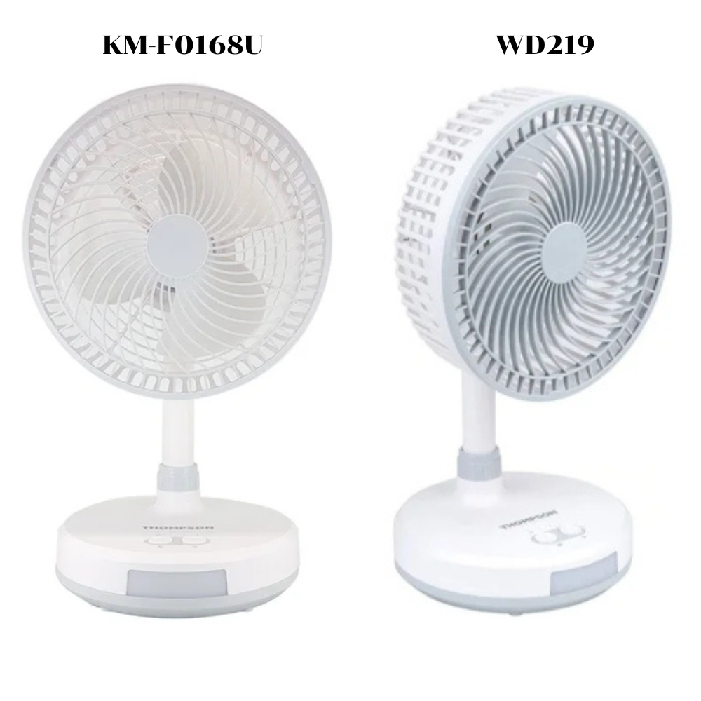 THOMPSON พัดลมชาร์จไฟ MINI PORTA รุ่น WD219 เเละ F0286/KM-F0168U